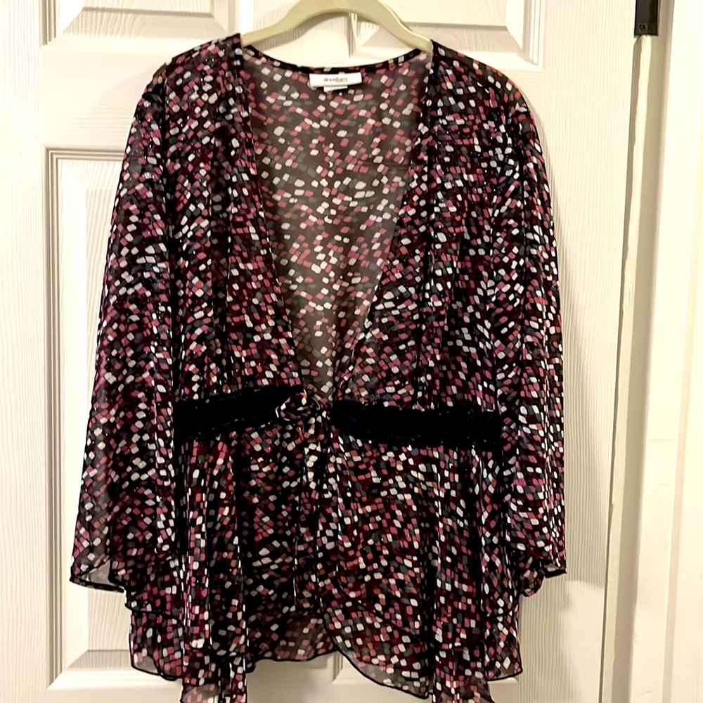Dress Barn purple sparkly kimono